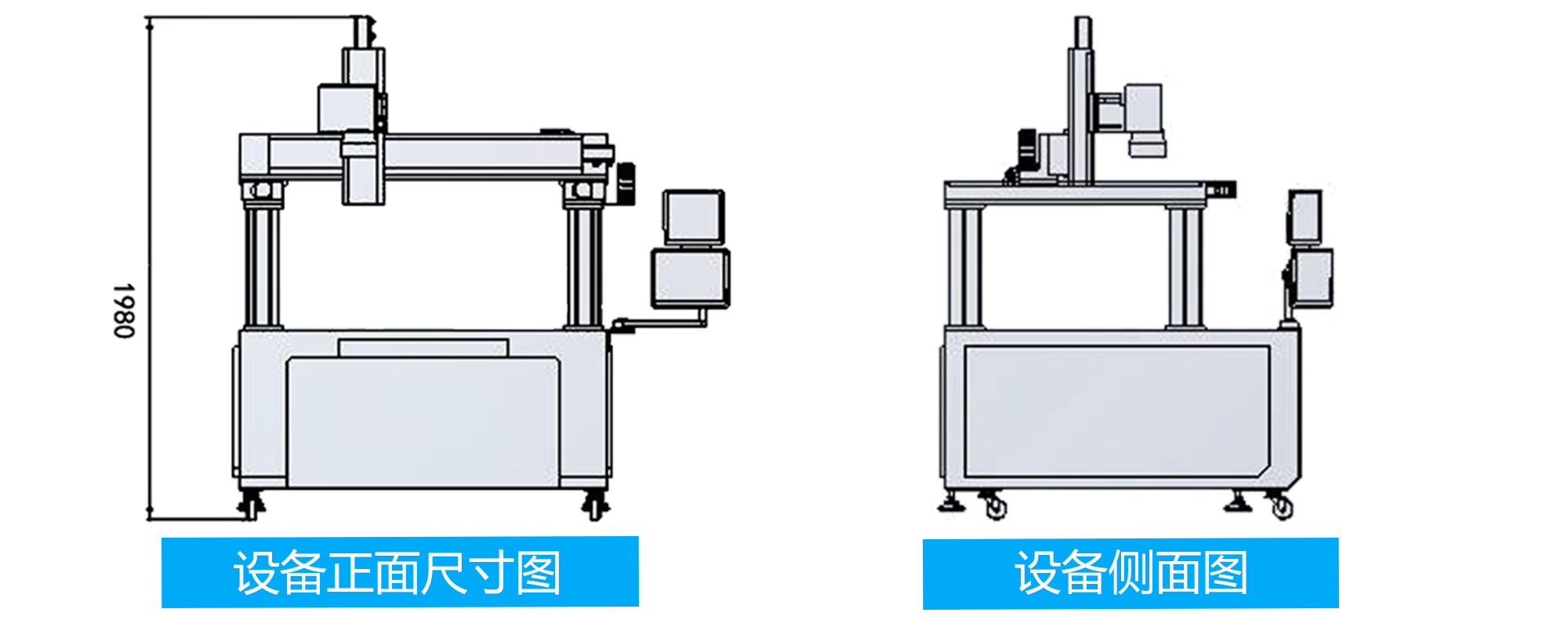 龍門式高速振鏡激光焊接機產品結構圖