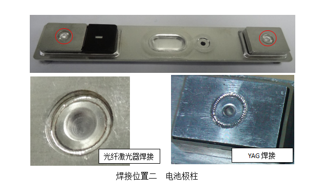 電池極柱激光焊接